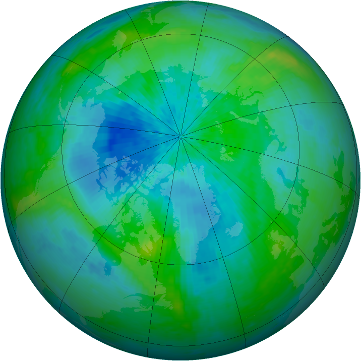 Arctic ozone map for 07 September 2002